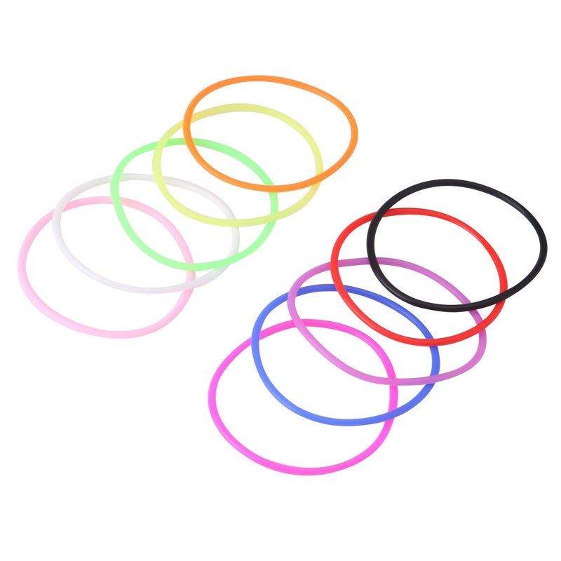 Senkary 120 Pieces Silicone Jelly Bracelets Nonluminous Stretchy 80s Rubber Bracelets Gel Gummy Hair Ties for Party Favors, Adults, Women, Kids, Girl(10 Colors) - Image 2